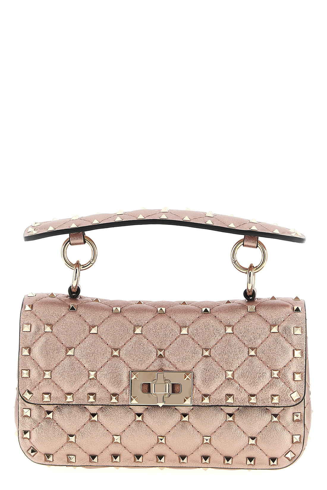 VALENTINO GARAVANI OS small rockstud spike shoulder bag in laminated nappa leather