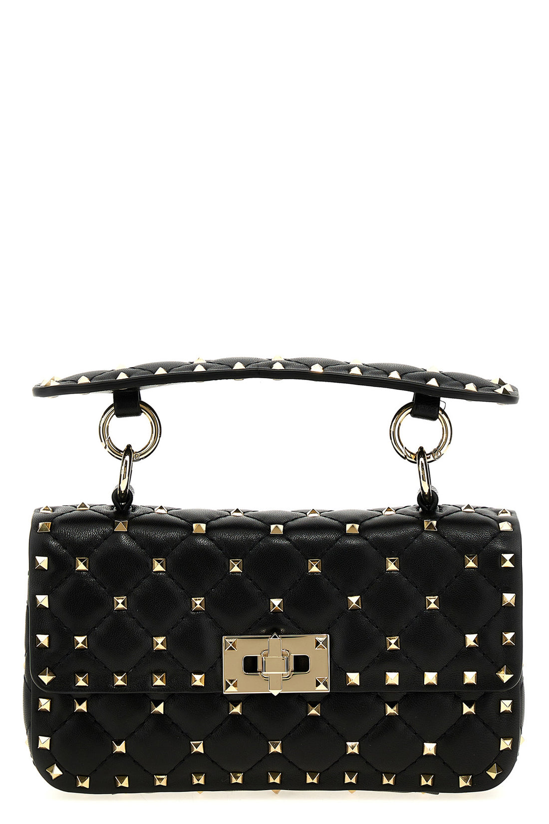 VALENTINO GARAVANI OS small rockstud spike nappa leather handbag