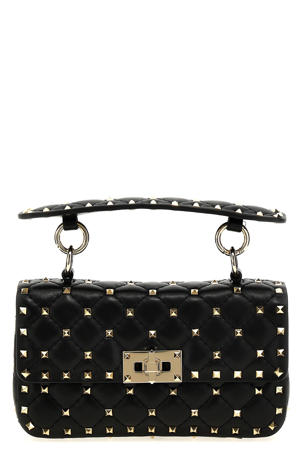 small rockstud spike nappa leather handbag
