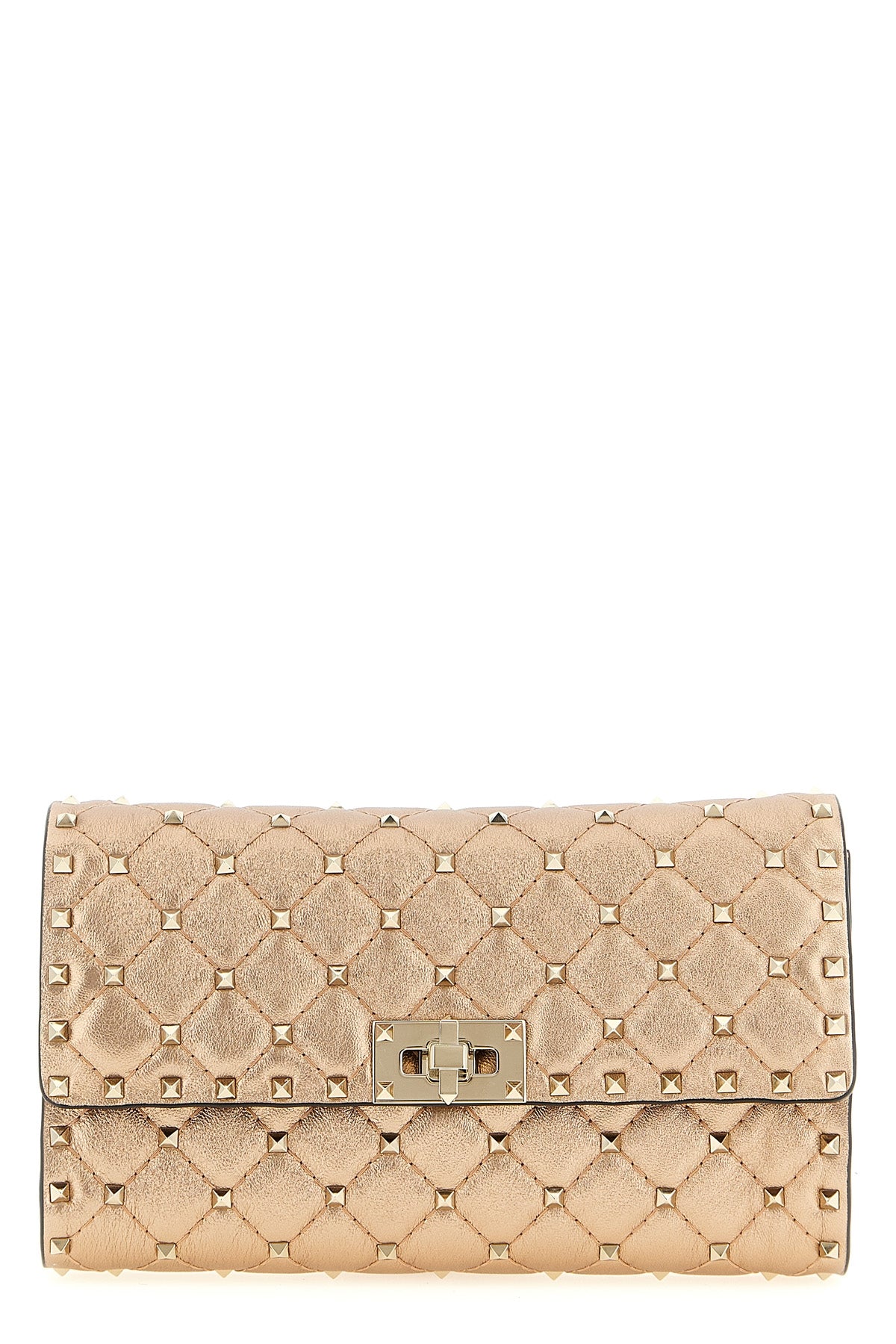 rockstud spike crossbody bag in laminated nappa leather