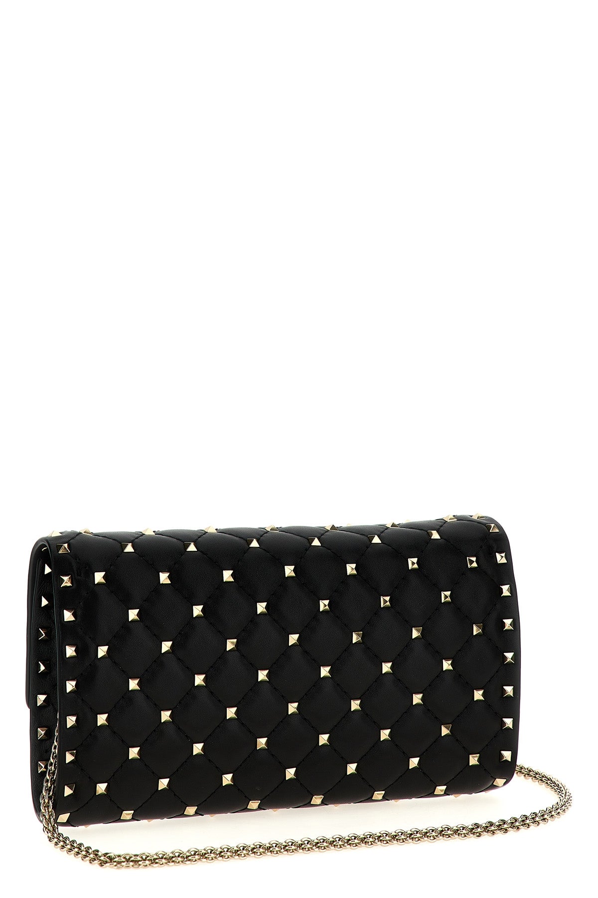 rockstud spike quilted nappa leather shoulder bag