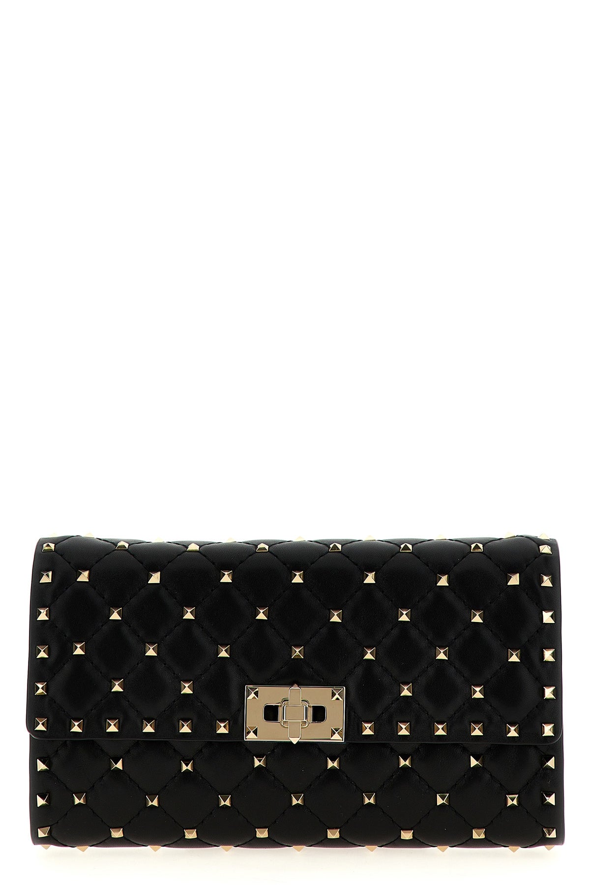 rockstud spike quilted nappa leather shoulder bag