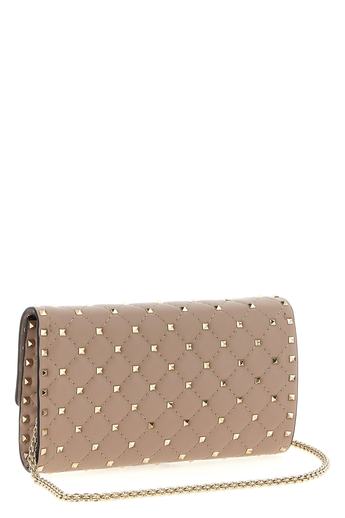 rockstud spike quilted nappa leather shoulder bag