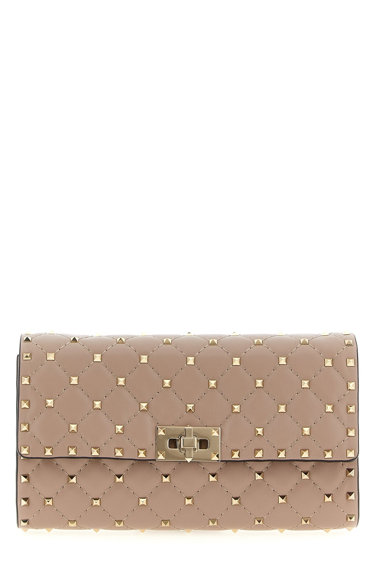 rockstud spike quilted nappa leather shoulder bag