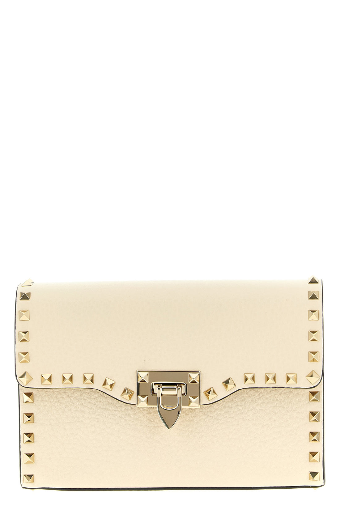 VALENTINO GARAVANI OS small rockstud crossbody bag in garnet calf leather