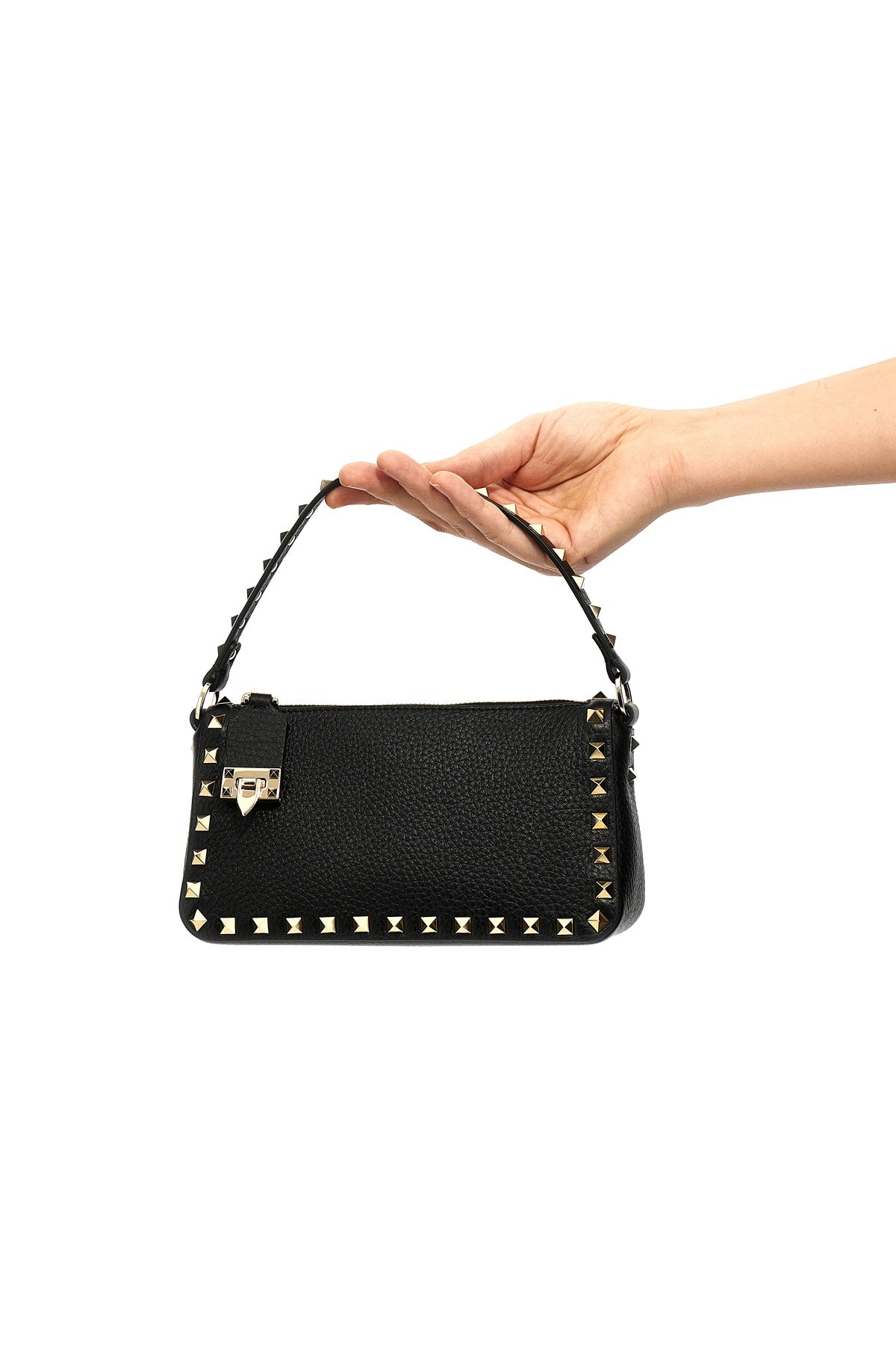 rockstud small leather shoulder bag