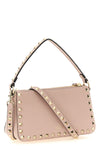 the valentino garavani rockstud small shoulder bag is made of fine grained cal