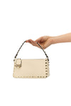 rockstud small leather shoulder bag