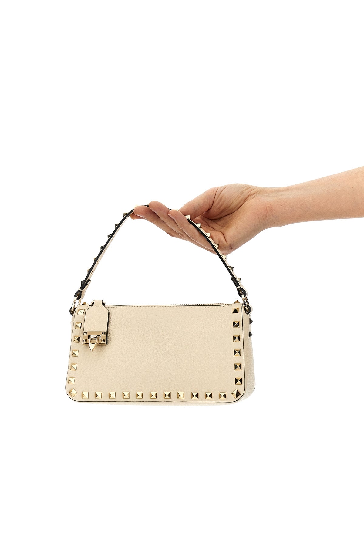 rockstud small leather shoulder bag