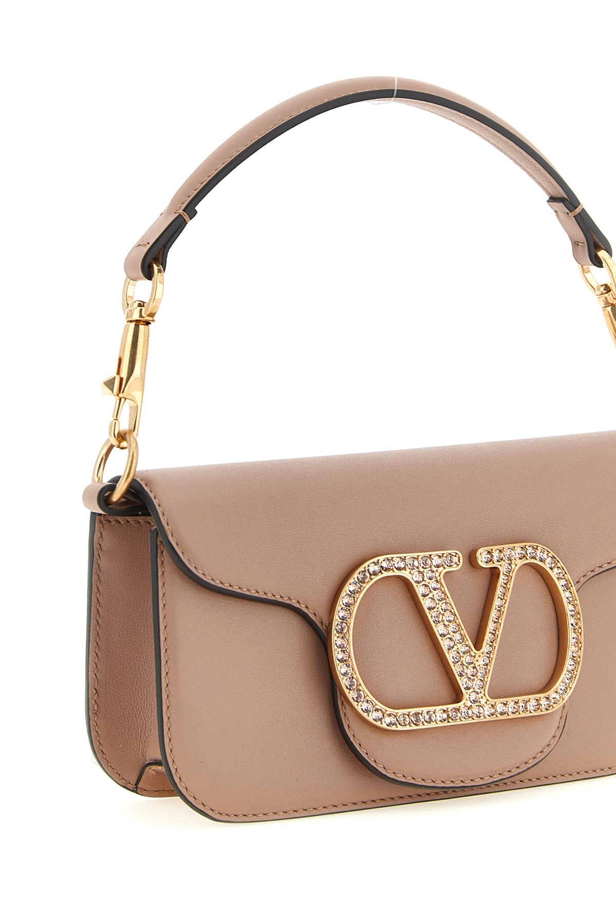 the valentino garavani locò small shoulder bag is made of fine smooth calf lea