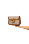9to5 canvas and leather shoulder bag