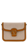 9to5 canvas and leather shoulder bag