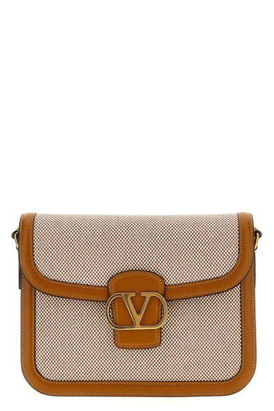 9to5 canvas and leather shoulder bag