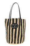 hand-woven natural raffia shopping bag