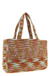 large viva superstar shopping bag in multicolor synthetic raffia