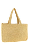 viva superstar large shopping bag in crochet synthetic raffia