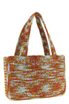 medium viva superstar shopping bag in multicolor synthetic raffia