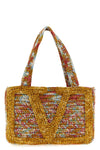 medium viva superstar shopping bag in multicolor synthetic raffia