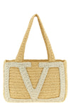 medium viva superstar shopping bag in crochet synthetic raffia