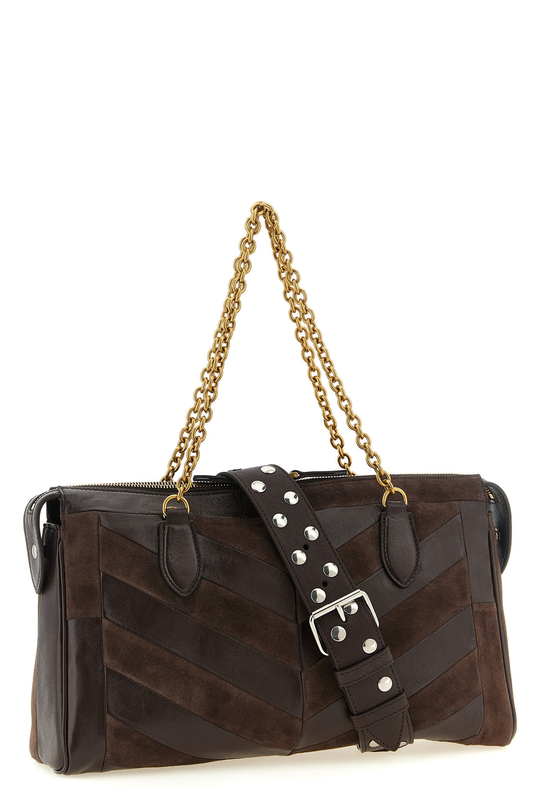 VALENTINO GARAVANI OS the valentino garavani panthea shoulder bag in dark brown calf leather defines