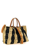 vlogo signature raffia handbag