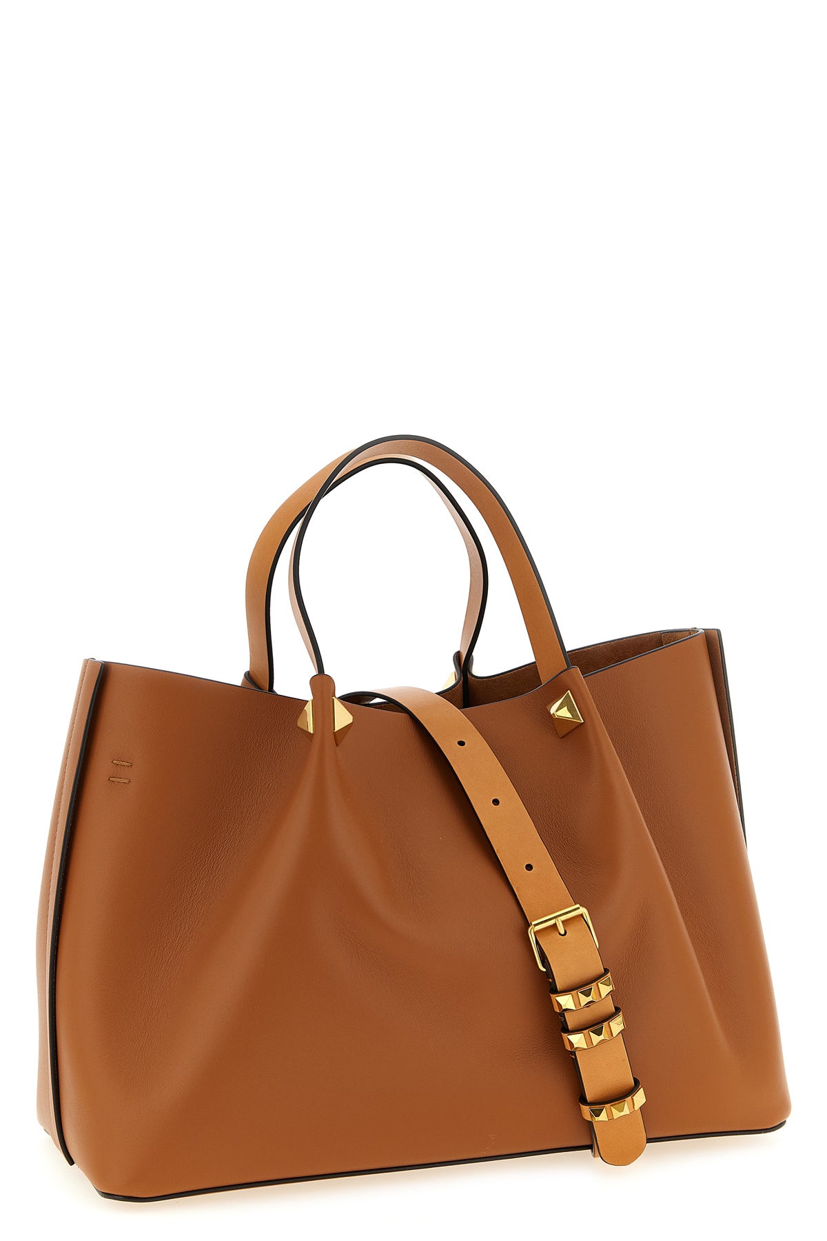 medium shopping bag in smooth leather