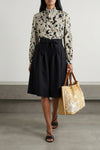 medium shopping bag in woven raffia