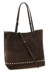 the valentino garavani medium tote bag in fine suede embodies a luxurious and st