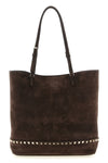 the valentino garavani medium tote bag in fine suede embodies a luxurious and st