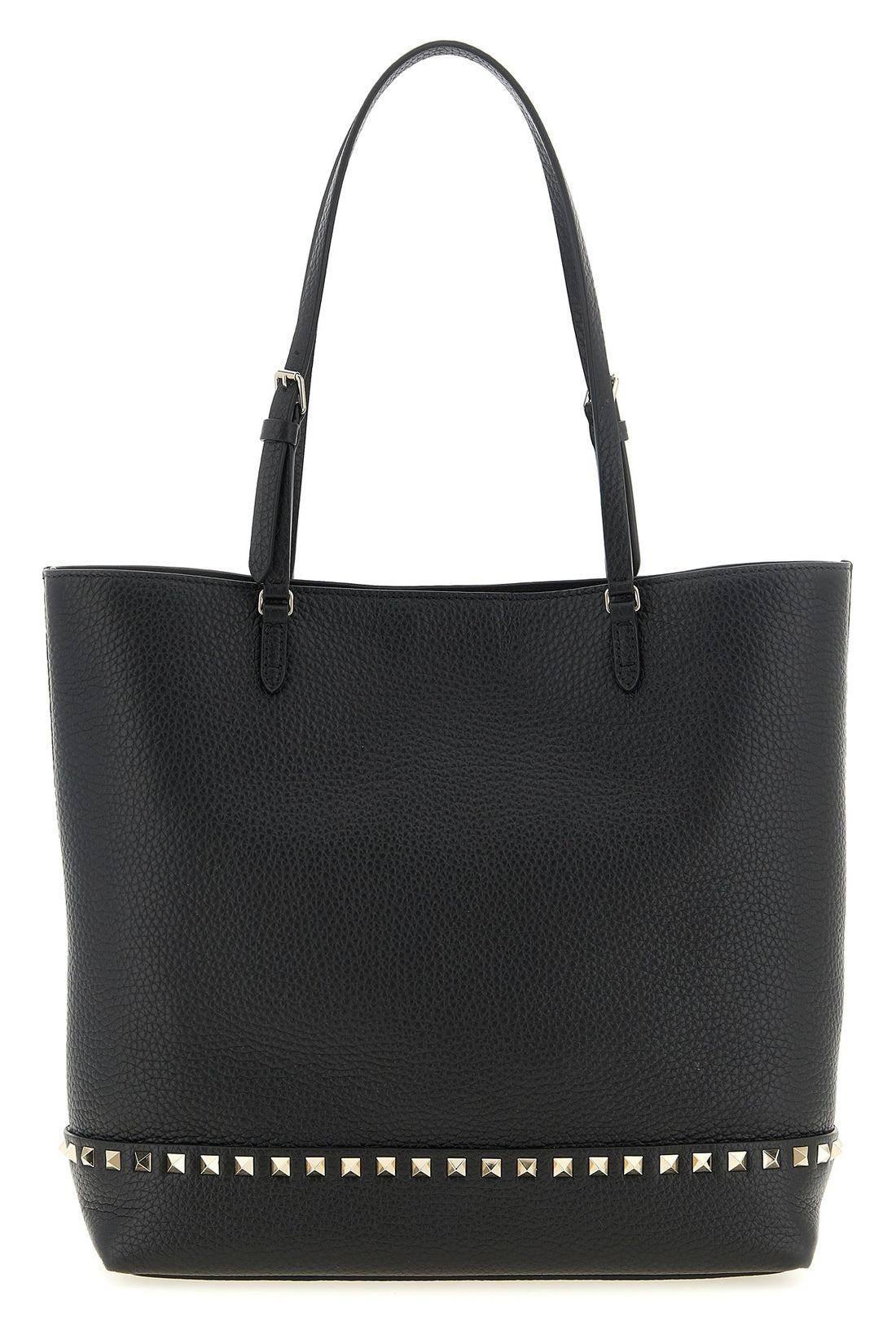 VALENTINO GARAVANI OS the valentino garavani rockstud medium tote bag in black elk print calf leather