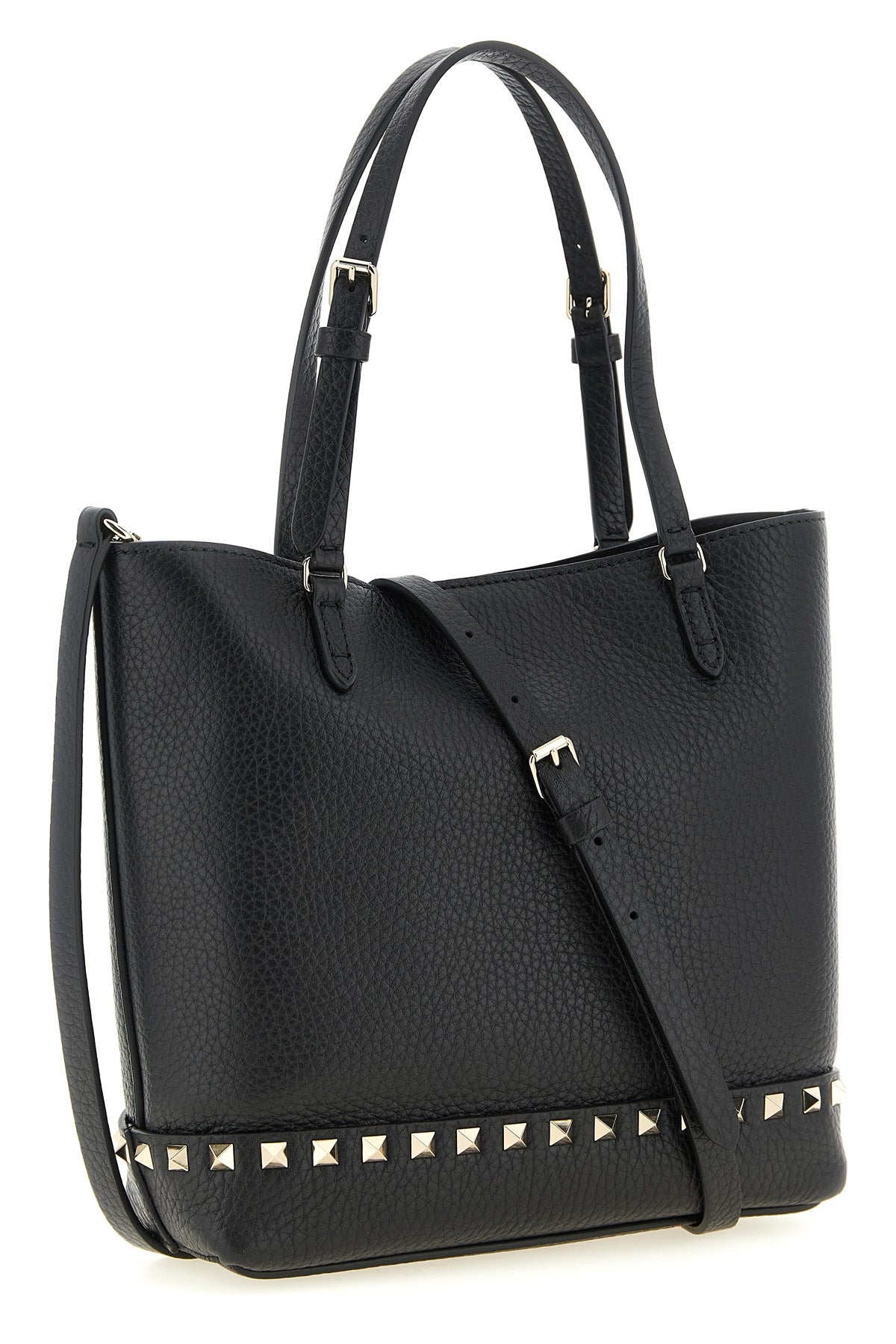 the valentino garavani rockstud small tote bag in elk print calfskin sets new st