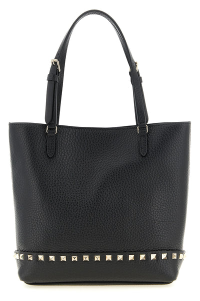 the valentino garavani rockstud small tote bag in elk print calfskin sets new st