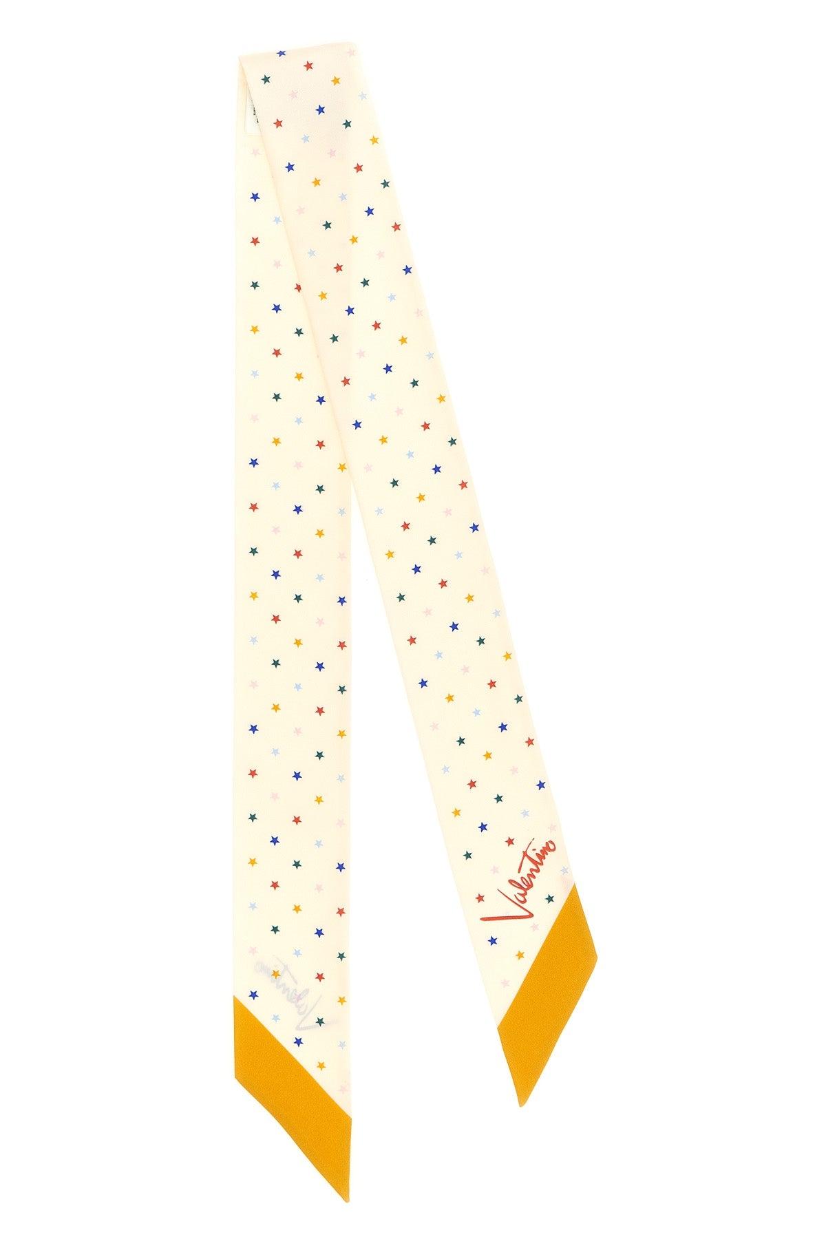 starry star-print silk scarf