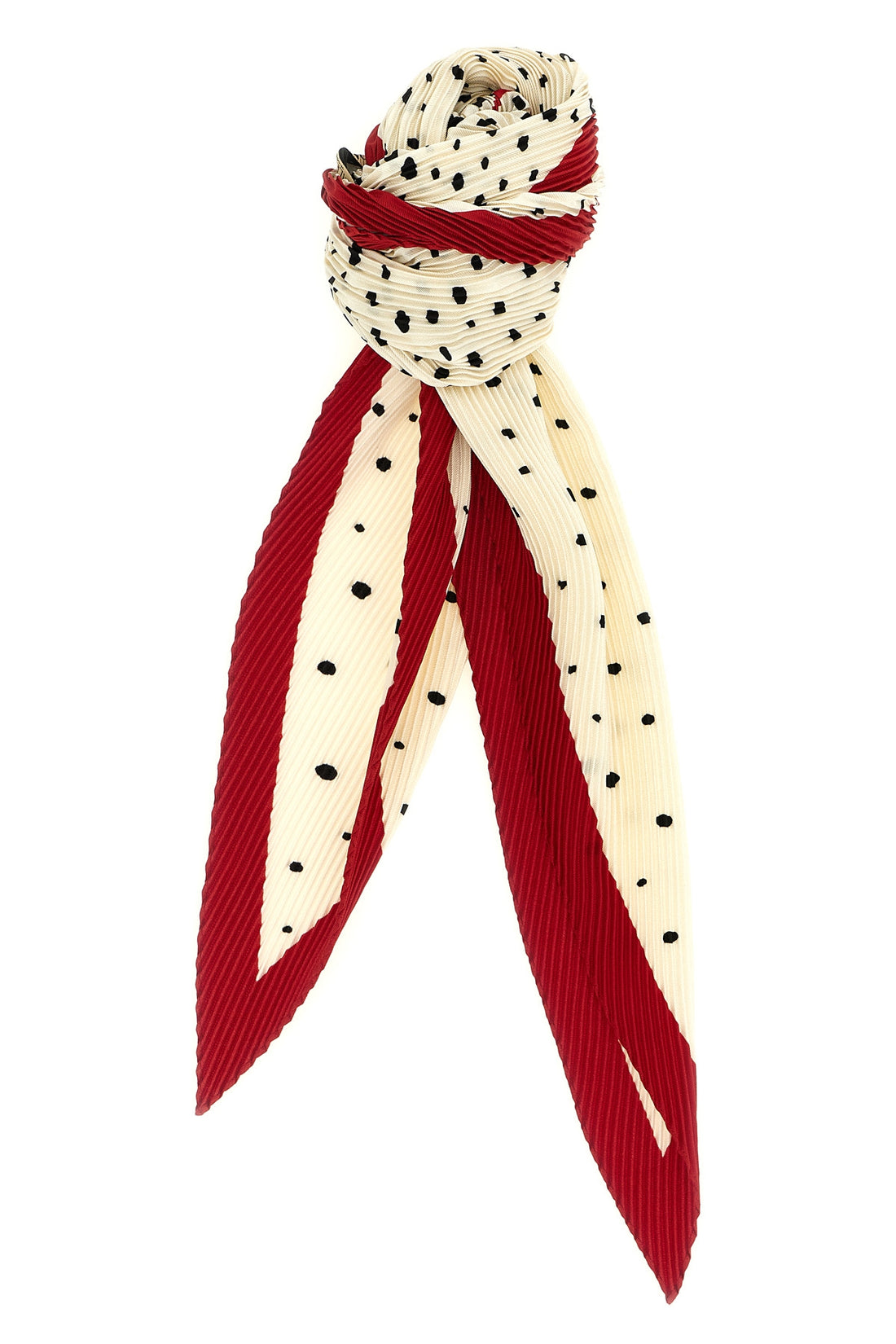 VALENTINO GARAVANI OS pleated silk lozenge scarf