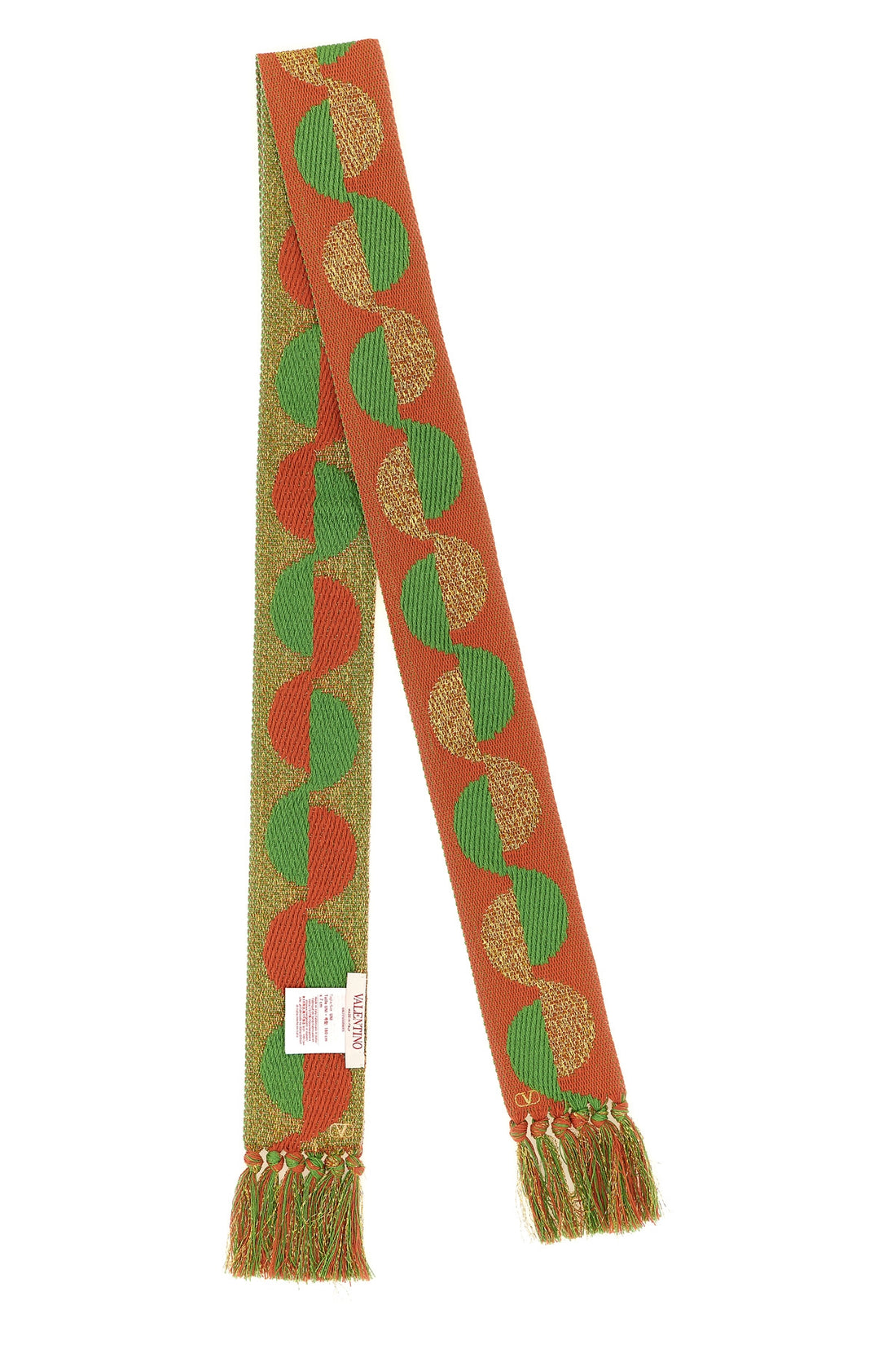 VALENTINO GARAVANI OS antibes scarf in cotton and metallic fiber