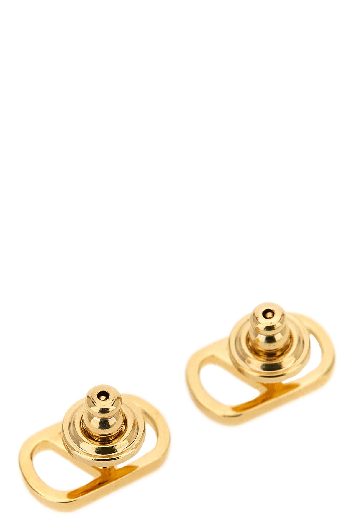vlogo signature shaped metal earrings