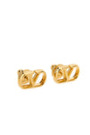 vlogo signature shaped metal earrings