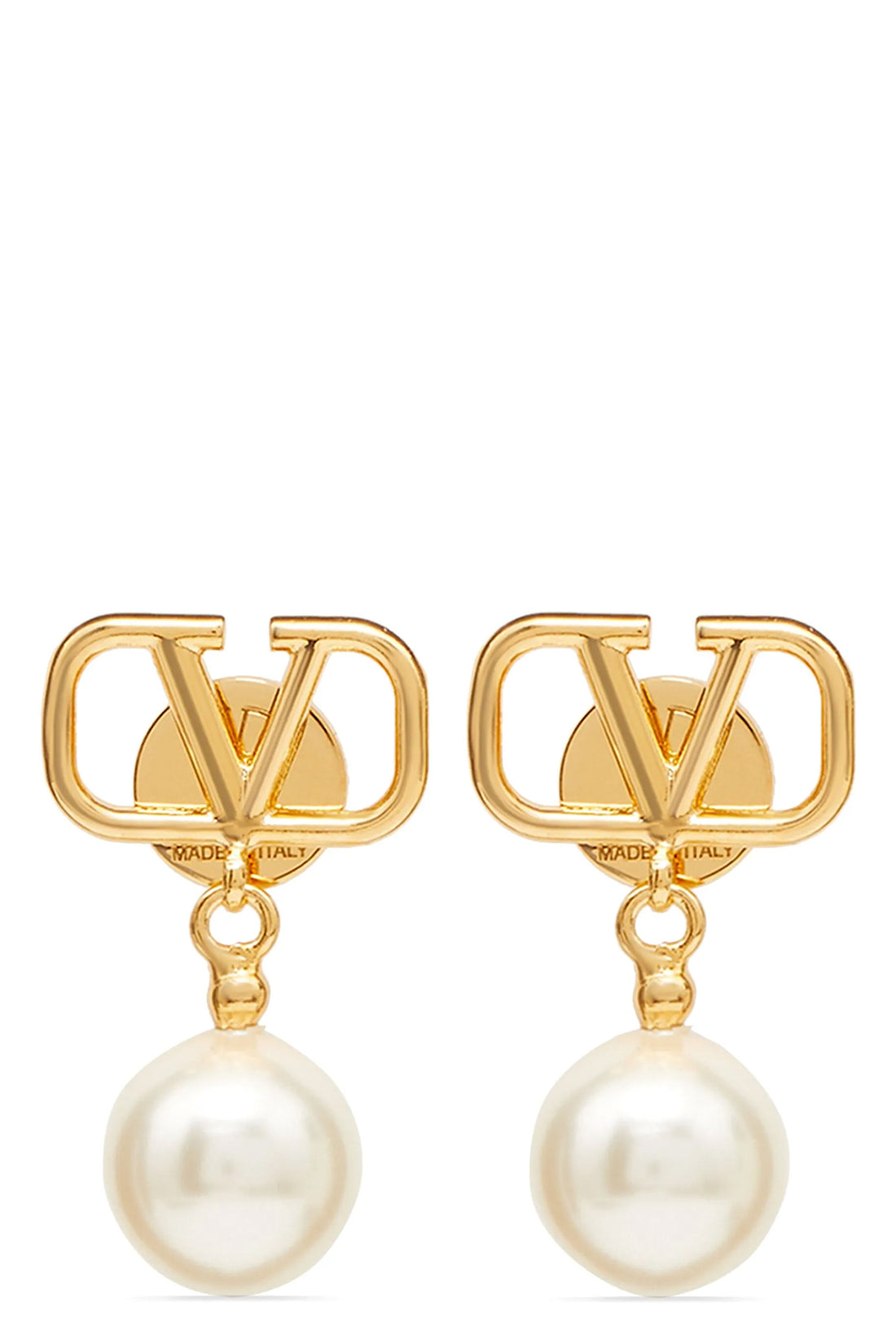 VALENTINO GARAVANI OS gold metal vlogo signature earrings
