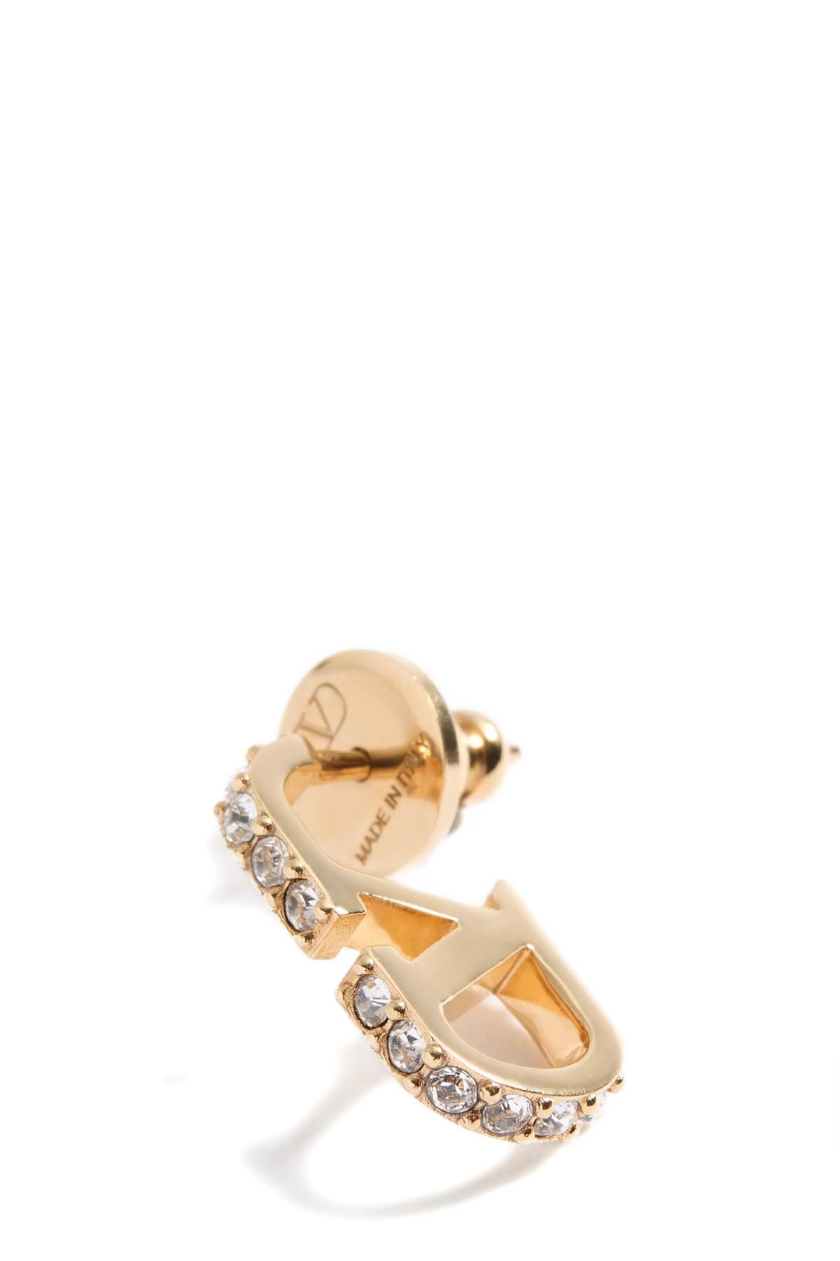vlogo signature shaped metal earrings