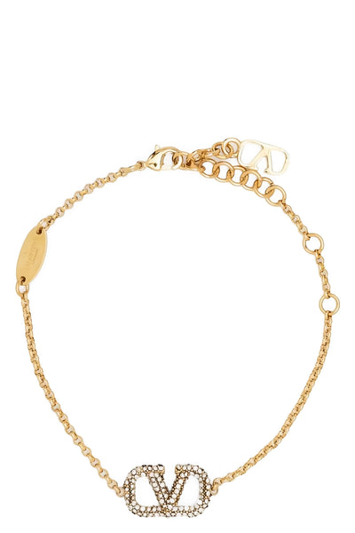 adjustable vlogo signature metal chain bracelet