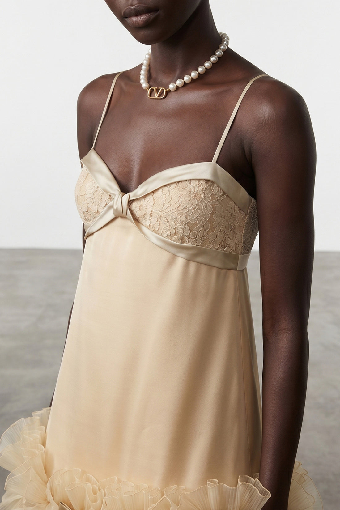 VALENTINO GARAVANI OS metal necklace and swarovski® crystal beads