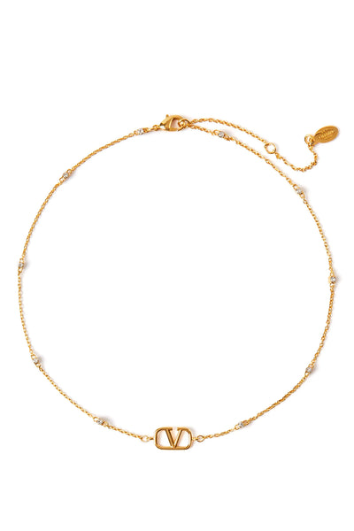 vlogo metal necklace