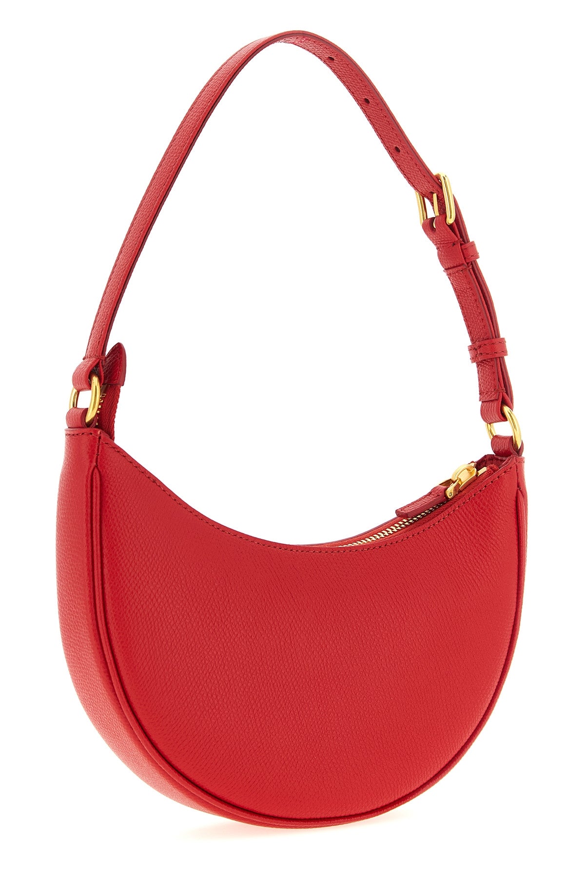 mini shoulder bag in garnet calfskin