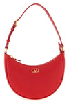 mini shoulder bag in garnet calfskin