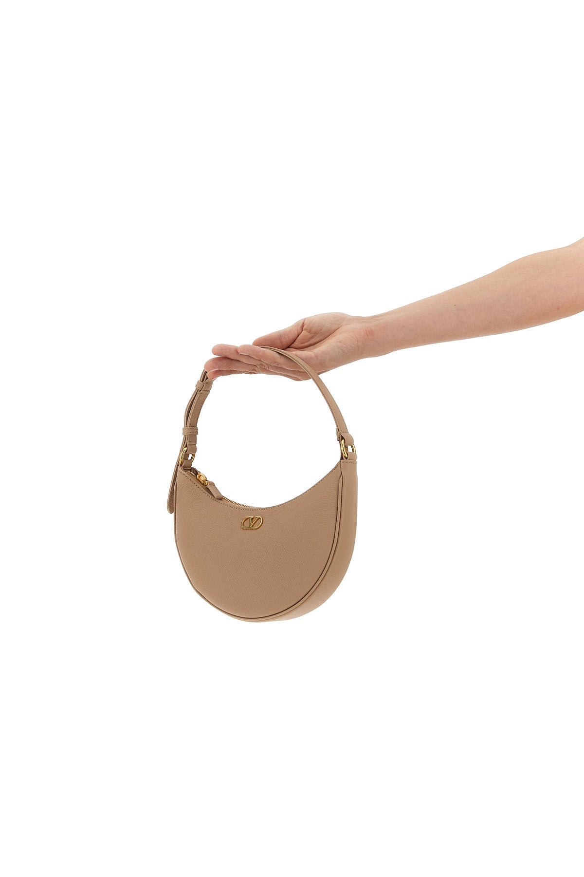 mini shoulder bag in garnet calfskin