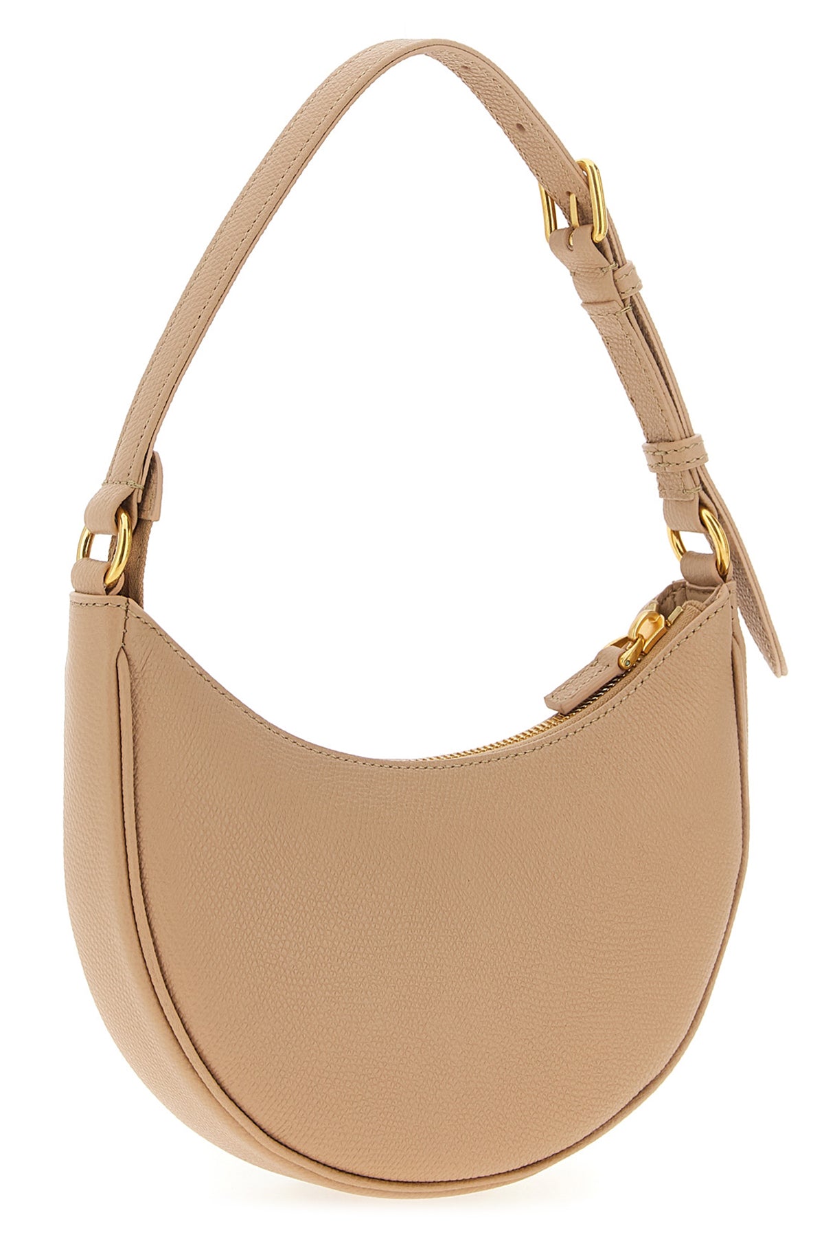 mini shoulder bag in garnet calfskin