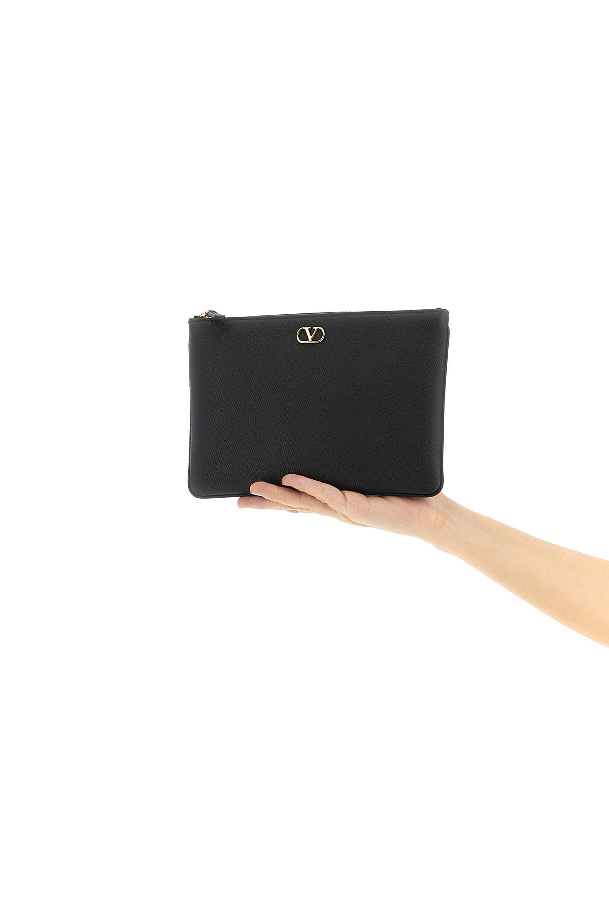 medium clutch bag in garnet calfskin