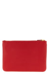 garnet calf leather clutch bag