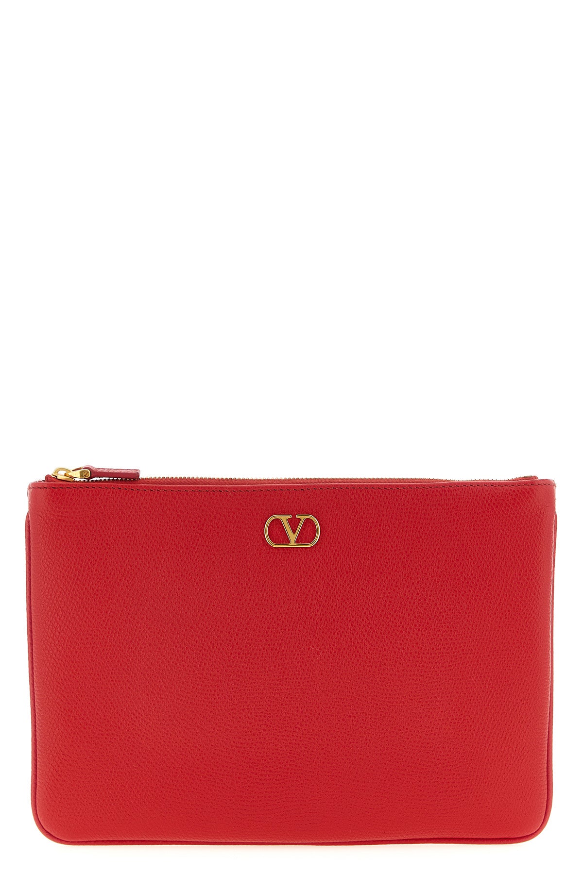 garnet calf leather clutch bag