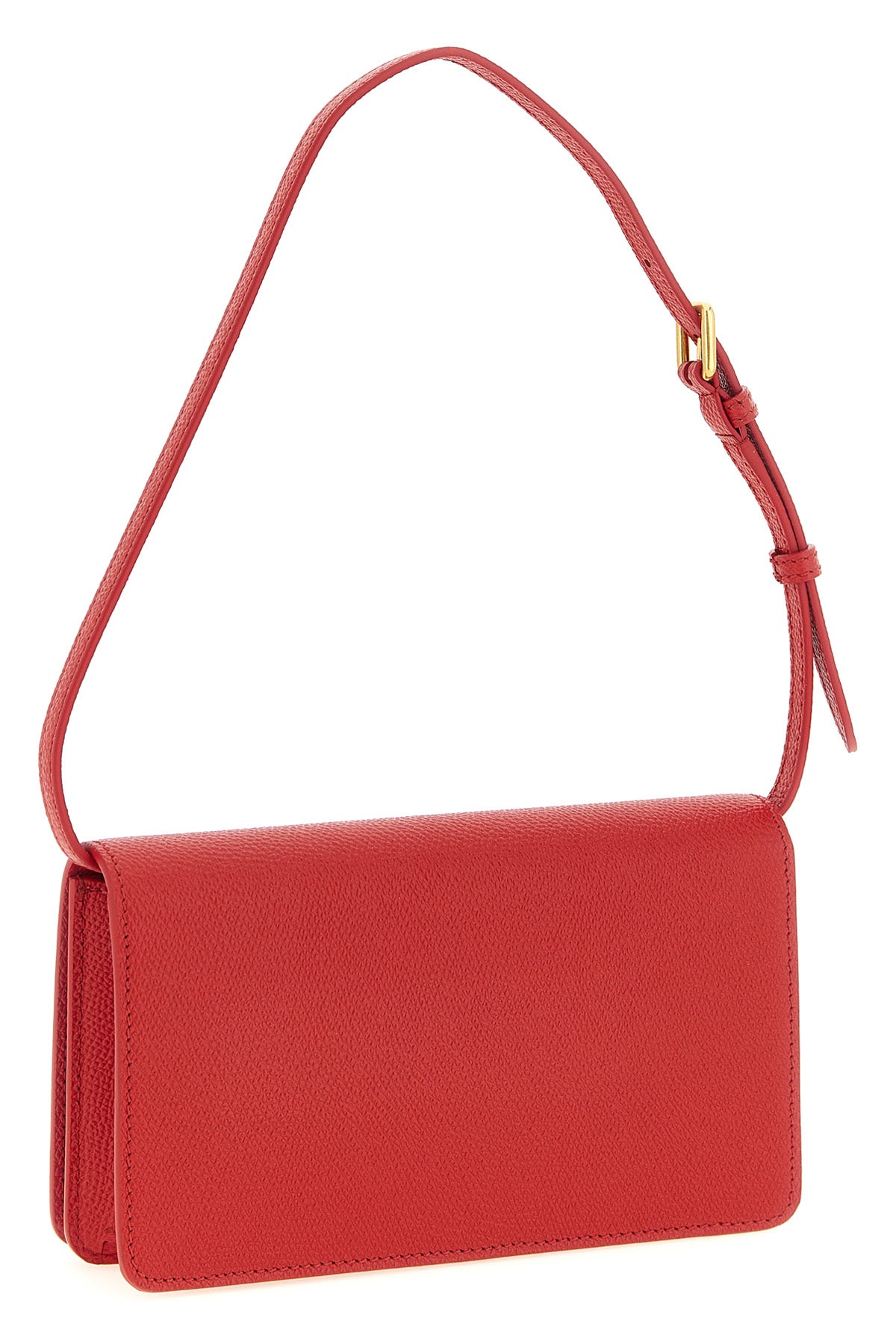 grainy leather shoulder bag